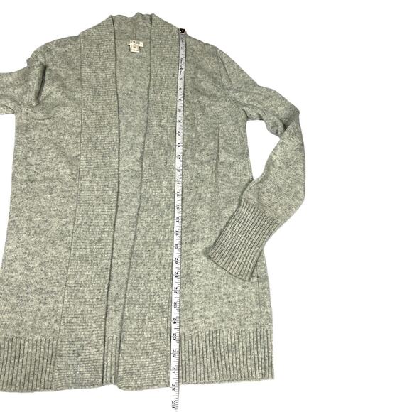 J. Crew Factory Cardigan Grey Open Front Long Sleeve Knit Womens XS Neutral - Picture 5 of 11